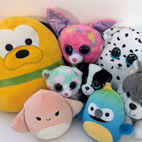 Plush Stuffed Animals Bundle Lot Squishmallow TY - Picture 1 of 8